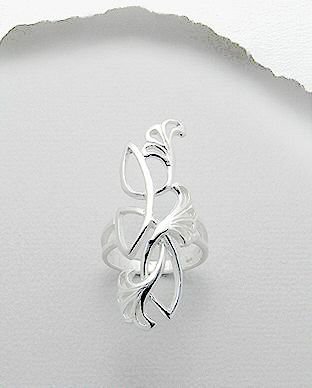 Vining Floral Sterling Silver Ring