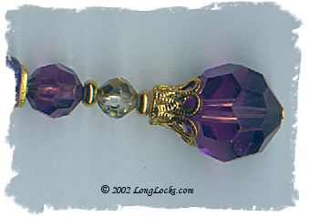 Amethyst Gold Dust LongLocks HairSticks