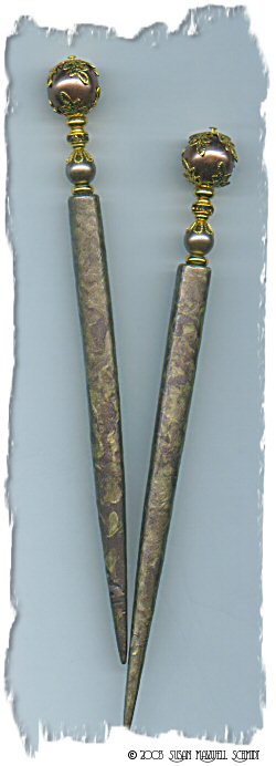 Autumnal Bronze LongLocks ImpressioniStix Hair Sticks