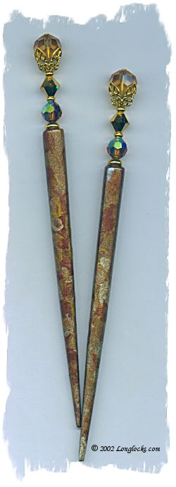 Autumnal Gold LongLocks ImpressioniStix Hair Sticks