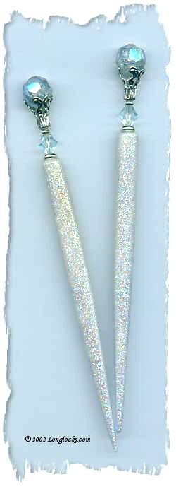 Bare Blue LongLocks GlitterStix Hair Sticks