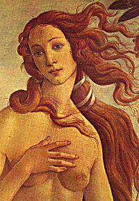 Detail of 'Birth of Venus' by Sandro Botticelli - Click to send as a free postcard!