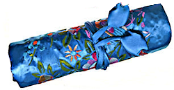 Chinese Silk Brocade Jewelry Roll