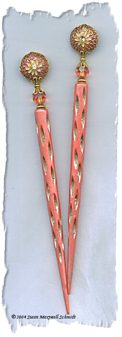 Blossoming Peach LongLocks ImpressioniStix Hair Sticks