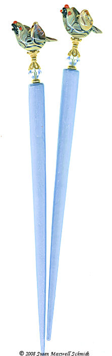 Blue Birds LongLocks Design - Click to see our hair jewelry catalog!