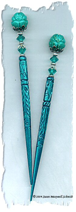 Blue Lotus LongLocks GemStix Hair Sticks