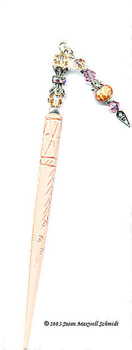 Blushing Peach Special Edition SwingStix LongLocks Hair Jewelry - Click to see our full catalog!
