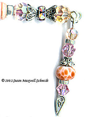 Blushing Peach LongLocks Hair Jewelry Design - Click to view our hair jewelry catalog!