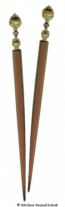 Bronze Ambrosia LongLocks RapunzelStix Hair Pins