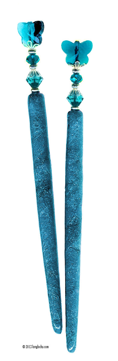 Butterfly Shimmer LongLocks ShimmerStix Hair Sticks