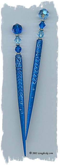 Caribbean Waters LongLocks DuetStix Hair Sticks