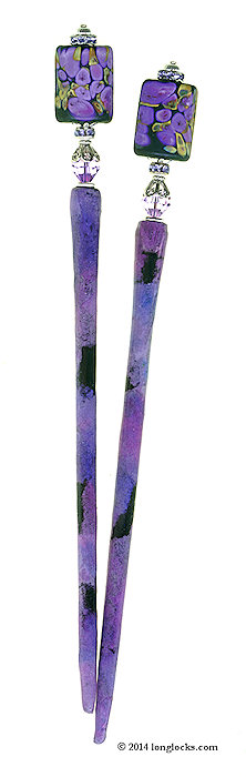 Cassis Special Edition BijouStix LongLocks HairSticks - Click to see our full catalog!