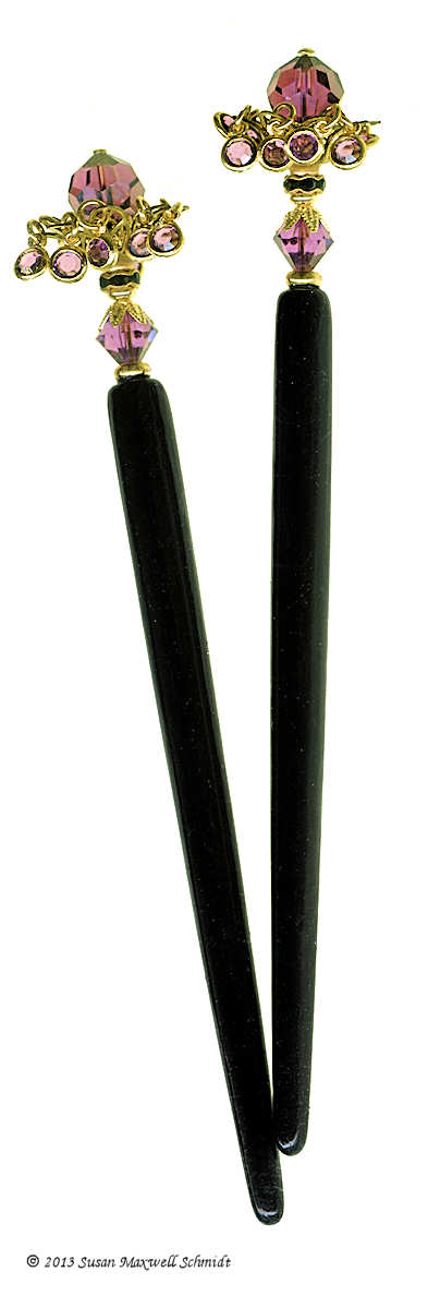 Charmed Aubergine LongLocks GlimmerStix Hair Sticks
