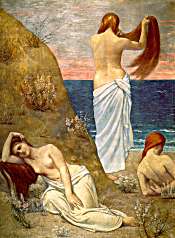 Young Girls at the Seaside by Pierre Puvis de Chevannes - Click to send it as a postcard!