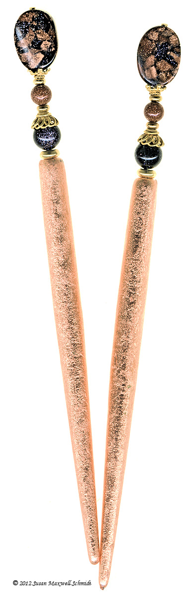 Coppered Midnight LongLocks Hair Jewelry Design