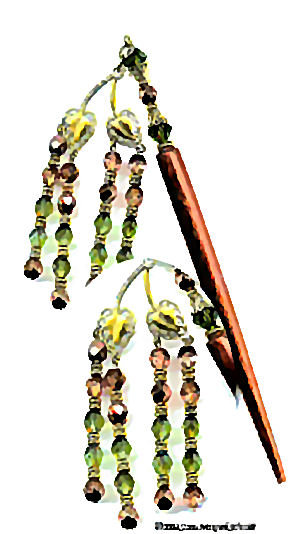 Copper Leaves LongLocks GeishaStix Hair Sticks