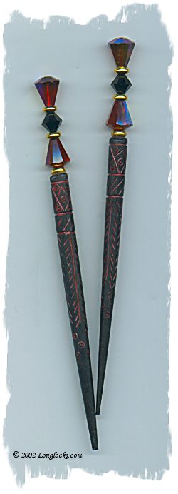 Crimson Queen LongLocks ShadowStix Hair Sticks