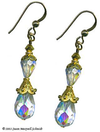 Crystal Starlight Waltzing Willow Swarovski Crystal and 14kt. Gold Filled Earrings