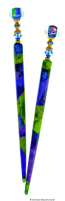 Dichroic Drama Special Edition DecoStix LongLocks Hair Jewelry - Click to see our full catalog!