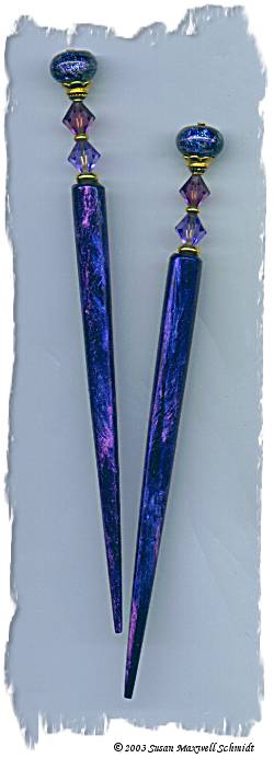 Dichroic Iris LongLocks FantasyStix Hair Sticks