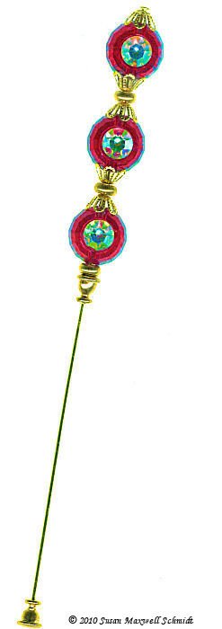 Divine Sparkle III LongLocks Hat Pin and Stick Pin