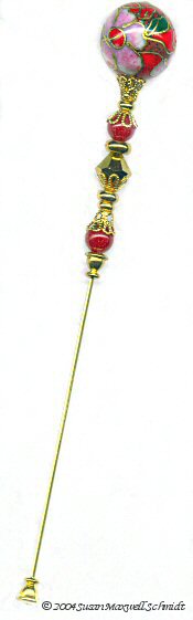 Dragon's Blood Waltzing Willow Hat Pin or Stick Pin