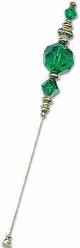 Emerald Beauty LongLocks Hat Pin or Stick Pin
