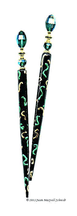 Emerald Sensation LongLocks NeonStix Hair Sticks