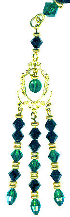 LongLocks Empress' Emeralds GeishaStix Asian Hair Pin