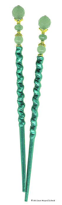 Eternal Emerald LongLocks Design - Click to see our hair accessories and jewelry catalog!