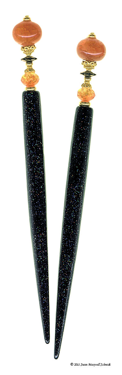 Fire Agate Special Edition LongLocks HoloStix Hair Sticks