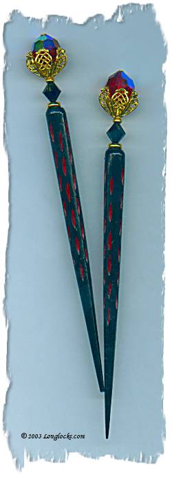 Flamenco Flower LongLocks FuturiStix HairSticks