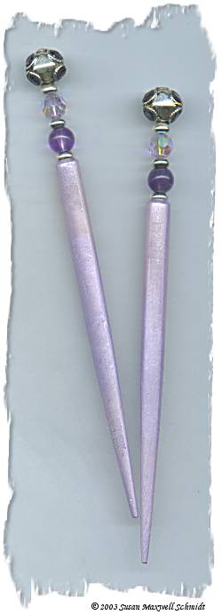 Frosted Iris LongLocks GemStix Hair Jewelry