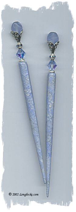 Frosted Periwinkle LongLocks ImpressioniStix Hair Sticks