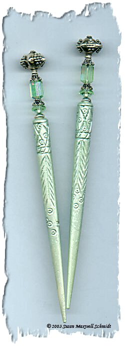Frozen Mint LongLocks SterlingStix Hair Sticks