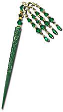 Emerald Dragon LongLocks GeishaStix Asian Hair Ornaments