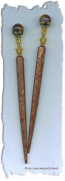 Golden Leaves LongLocks ImpressioniStix Hair Sticks