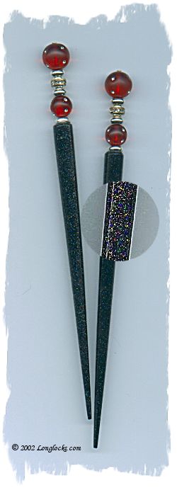 Great Balls o' Fire! LongLocks HoloStix Hair Sticks