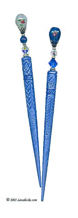 Harmony in Blue LongLocks DuetStix Hair Sticks