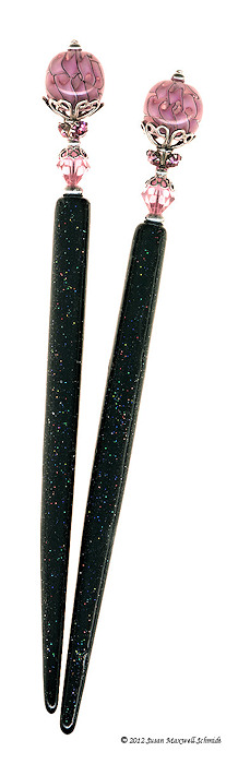 Heavenly Rose Special Edition HoloStix LongLocks HairSticks - Click to see our full catalog!