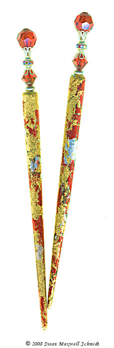Iced Fire LongLocks FoilStix Hair Sticks