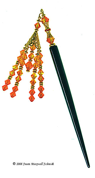 Japanese Sunset LongLocks Design - Click to see our hair jewelry catalog!