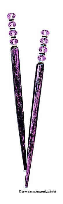 Orchid Midnight LongLocks FantasyStix  Hair Jewelry Design - Click to see our hair jewelry catalog!