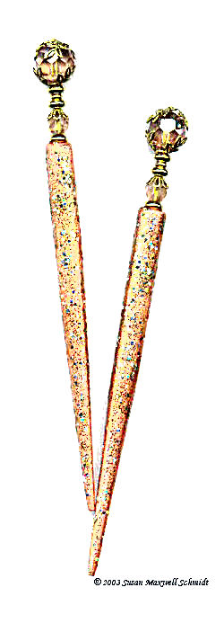 Pumpkin Frost LongLocks GlitterStix  Hair Jewelry Design - Click to see our hair jewelry catalog!
