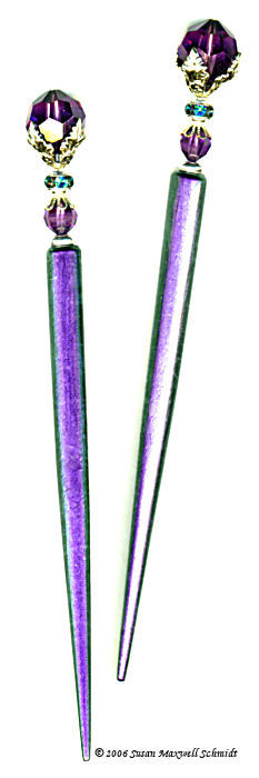 Purple Seduction LongLocks FXStix  Hair Jewelry Design - Click to see our hair jewelry catalog!