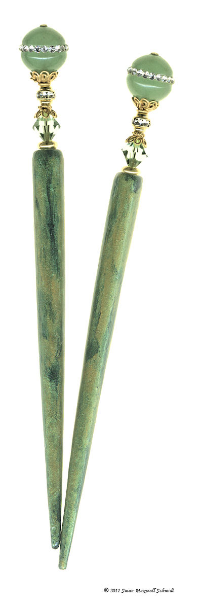 Luminous Jade LongLocks LuminiStix Hair Jewelry Design