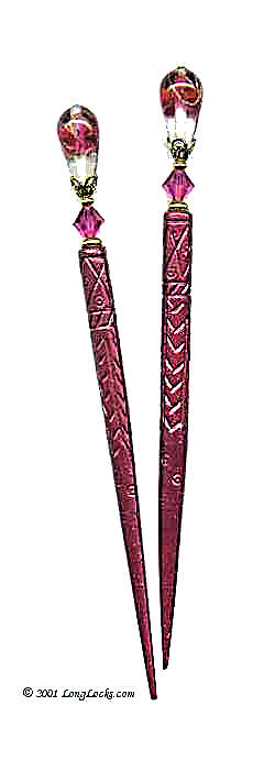 Maribou LongLocks GlimmerStix Hair Sticks