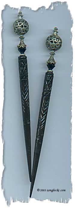 Mata Hari LongLocks SterlingStix Hair Sticks