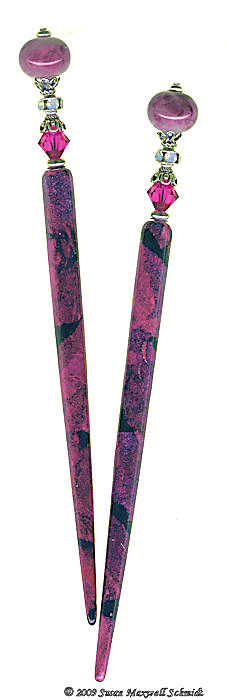 Mauve Bijou LongLocks Design - Click to see our hair jewelry catalog!