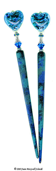 Mermaid's Heart LongLocks Design - Click to see our hair jewelry catalog!